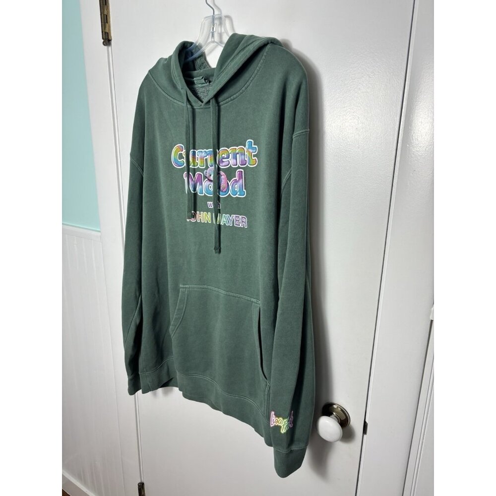 John Mayer Current Mood Hoodie Lisa Frank Men's 2XL Green Sweatshirt SUPER RARE - Picture 3 of 12